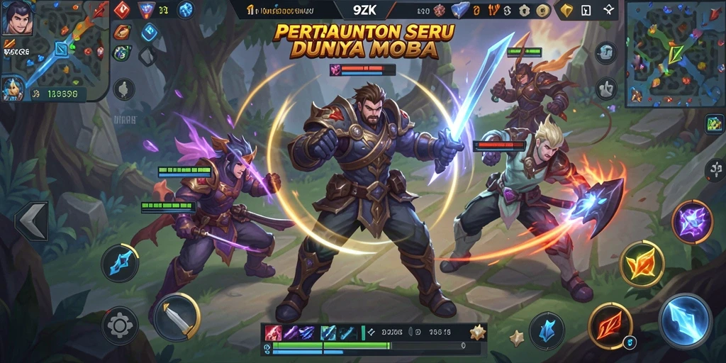 Tangkapan layar utama gameplay <strong>9ZK</strong> yang menunjukkan pertempuran mendebarkan.