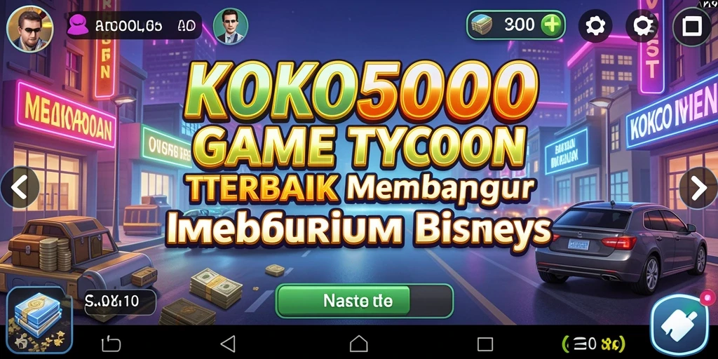 Screenshot utama KOKO5000 menampilkan gameplay Tycoon yang menarik.