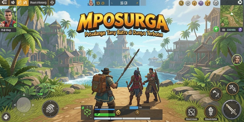 Tampilan gameplay MPOSURGA yang menakjubkan di dunia terbuka.